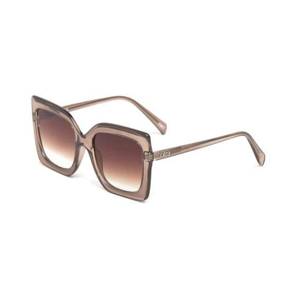 Otra Eyewear Dynasty Oversized Sunglasses Olive Square Gradient Fade Brown Lens - Picture 1 of 2